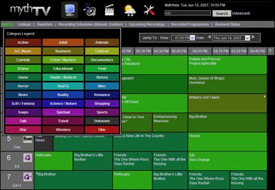 program listing legend dark