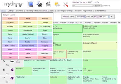 program listing legend light